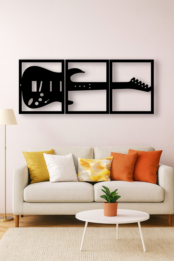 Triple frame guitar decor
