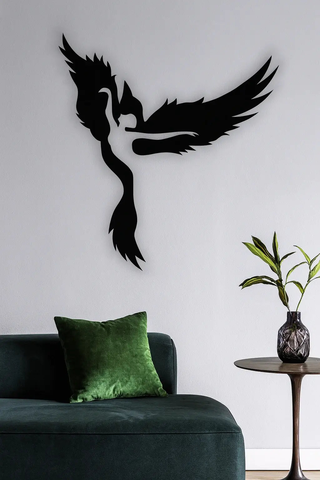 Woman and Phoenix Wall Art