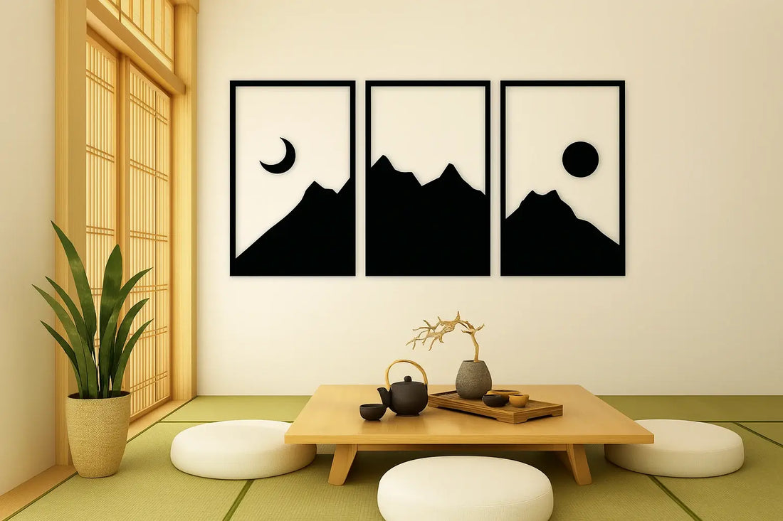 3 Frame Mountains Wall Décor