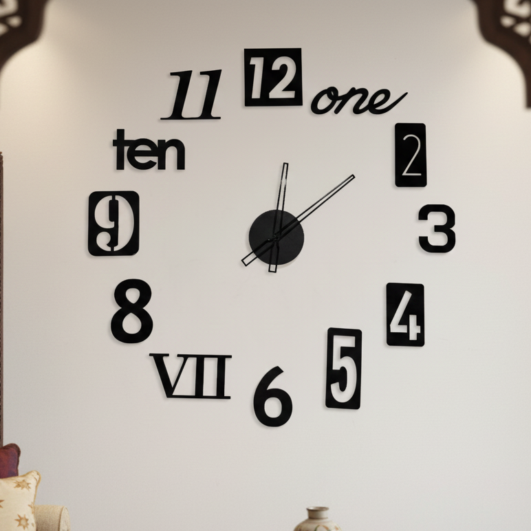 MixStyle Numbers Wall Clock